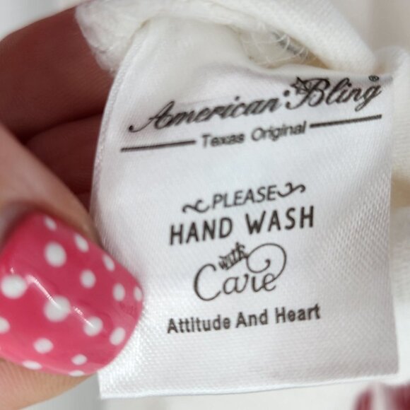 MONTANA WEST Womens American Flag Patriotic T Shirt USA Patriotic Graphic Tee L - Picture 8 of 10